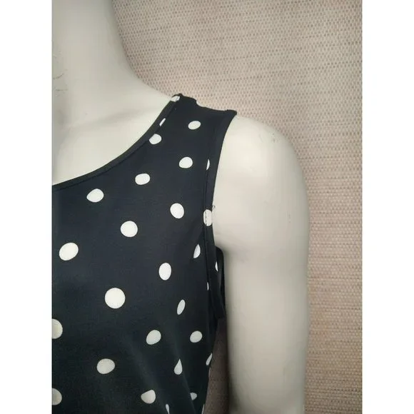 Plus size Polka dotted Maxi Dress Beach Summer Vacay cover-up front tie - Picture 4 of 9